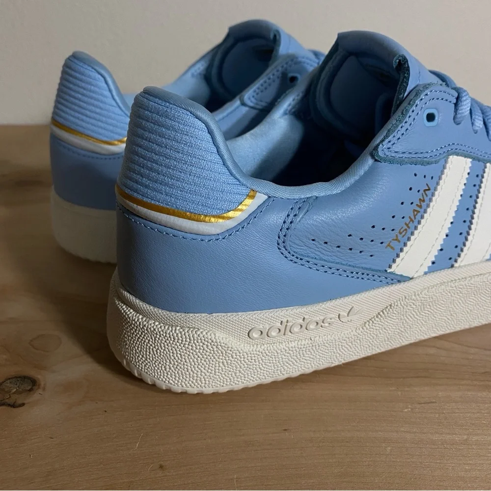 Adidas Tyshawn Low Sky Blue Leather Skateboarding Shoe - Size 11